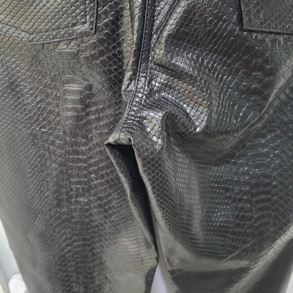 Wilfred Melina Pants Black Faux Leather Snakeskin Size 6 NWOT - Picture 10 of 12